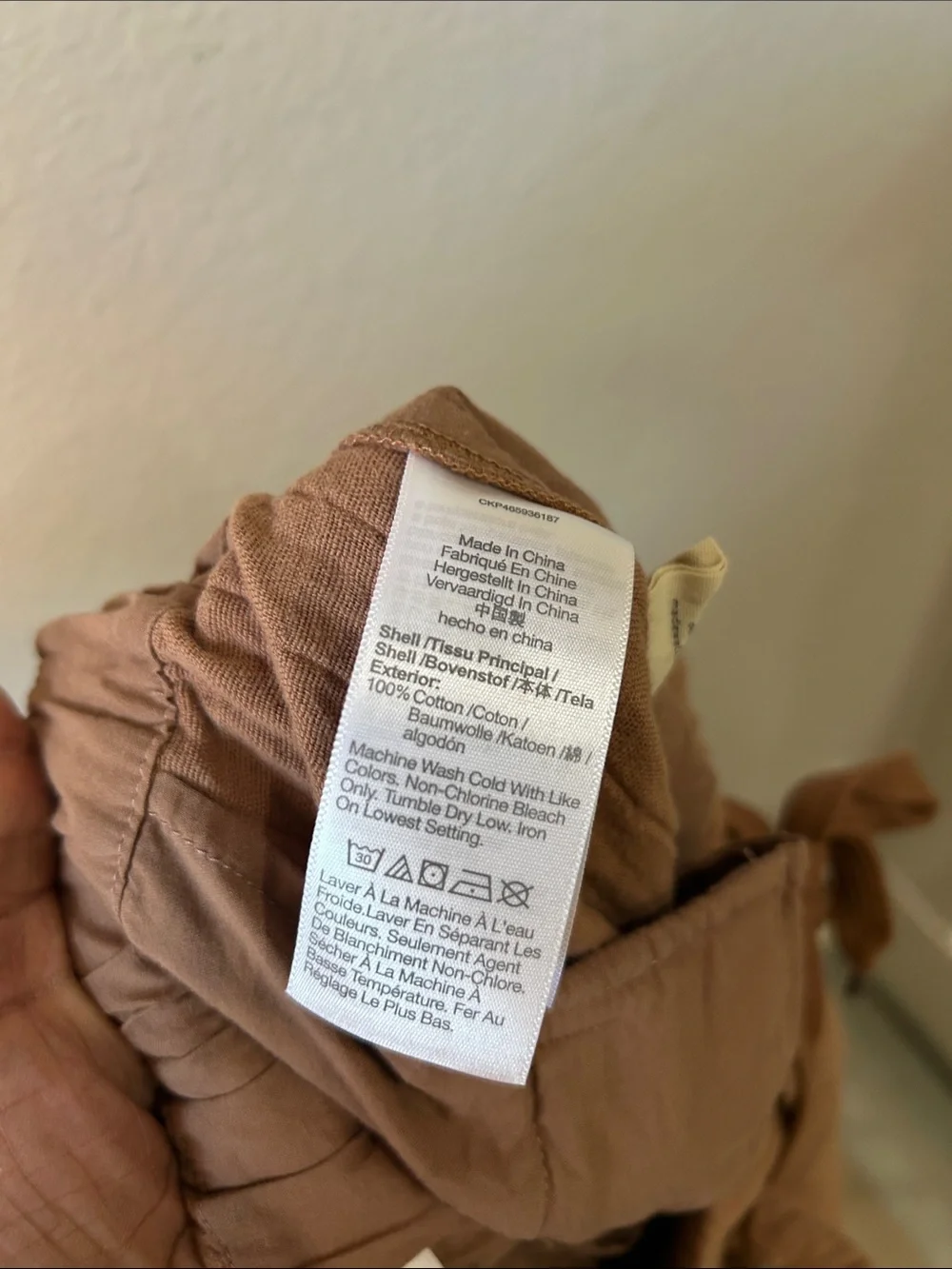 Madewell  Rust Brown Drawstring Ankle Pants Sz S Cotton Drawstring Casual TC0038